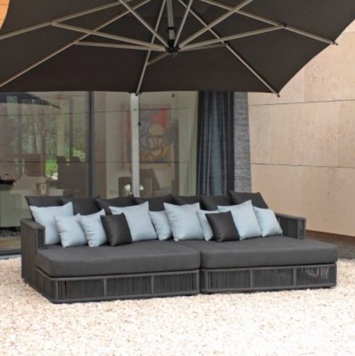 borek lincoln chaise longue large right: Exclusieve buitenmeubelen