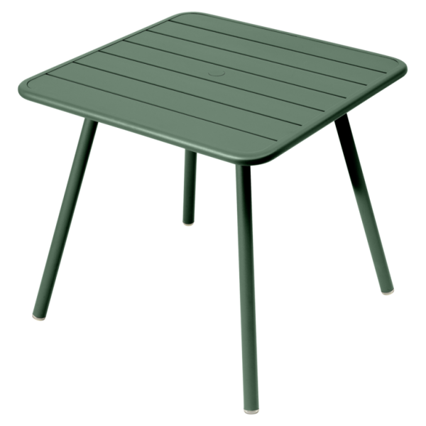 Fermob luxembourg vierkante tafel 80cm met vier poten - cedar green-0