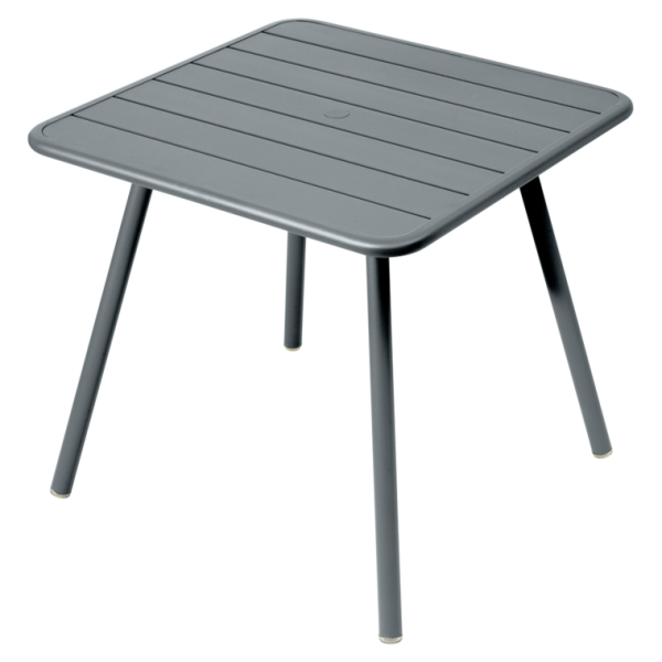Fermob luxembourg vierkante tafel 80cm met vier poten - storm grey-0