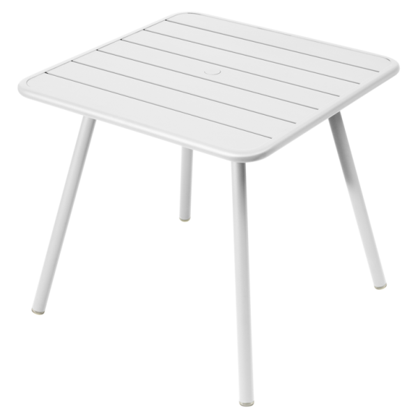 Fermob luxembourg vierkante tafel 80cm met vier poten - cotton white-0