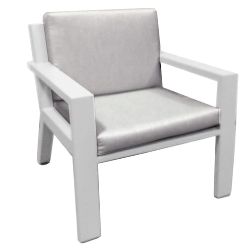 Borek viking low dining chair - white-0