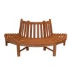 Traditional Teak beatrice halfronde bank-0