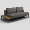 Grid left end table unit meteor van Gloster: Exclusieve buitenmeubelen