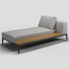 Grid right chaise meteor van Gloster: Exclusieve buitenmeubelen