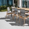 sway stapelbare armstoel meteor teak van Gloster: Exclusieve buitenmeubelen