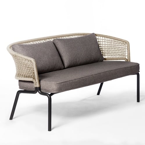 Tribu contour lounge sofa - wenge / linen-0