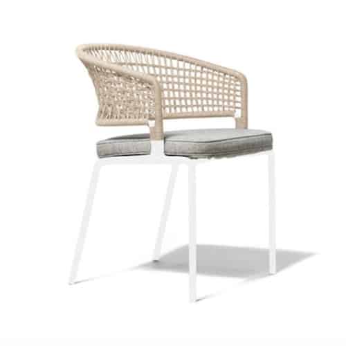 Tribu contour dining chair - wit / linen-0
