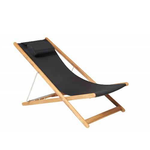 Traditional Teak kate relax chair - black-0