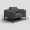 grid lounge chair meteor van Gloster: Exclusieve buitenmeubelen