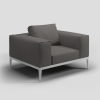 grid lounge chair white van Gloster: Exclusieve buitenmeubelen