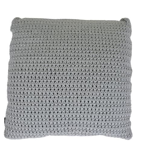 crochette kussen 50 x 50 cm double weaving - iron grey-0