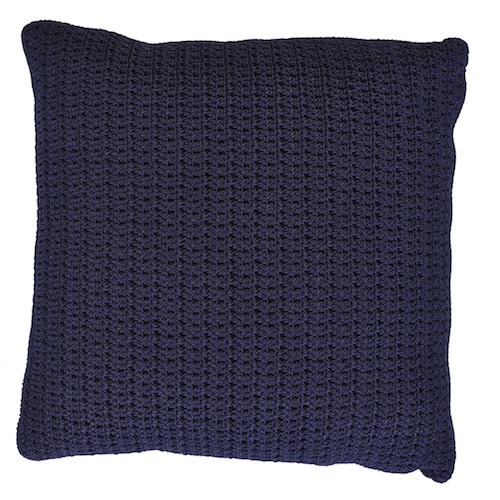 crochette kussen 50 x 50 cm double weaving - navy-0