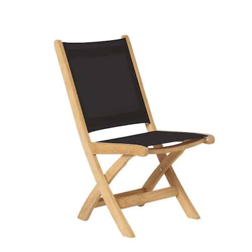 traditional teak kate opklapbare stoel - black-0