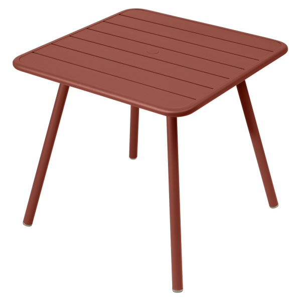 luxembourg vierkante tafel 80cm met vier poten Red Ochre-0