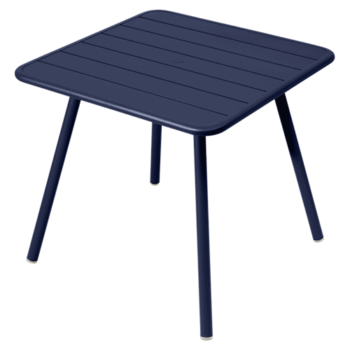 luxembourg vierkante tafel 80cm met vier poten Fermob Deep Blue-0
