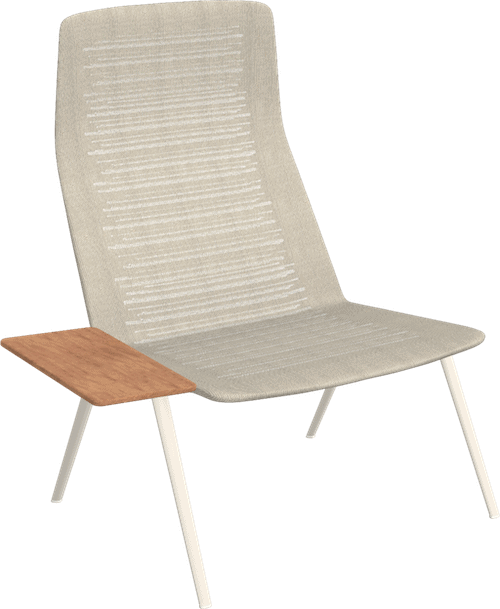 zebra knit lounge stoel met armleuning Fast Creamy White-0