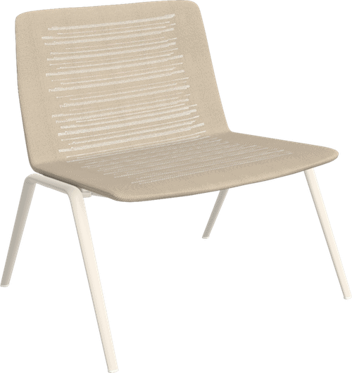 zebra knit lounge stoel laag Fast Creamy White-0