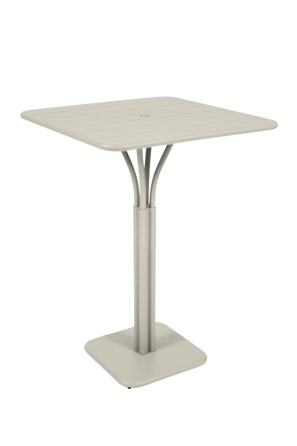 luxembourg hoge vierkante tafel 80 Fermob Clay Grey-0