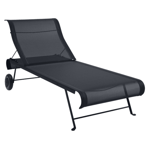 Dune sunlounger Stereo fabric Fermob Anthracite Stereo-0