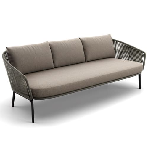 Rilly 3-seater sofa Dedon Rilly Fiber Taupe Touch-0