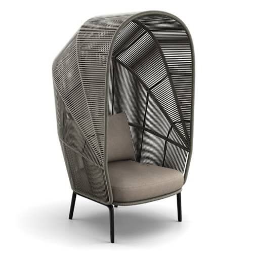 Rilly cocoon chair Dedon Rilly Fiber Taupe Touch-0