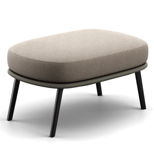 Rilly footstool Dedon Rilly Fiber Taupe Touch-0