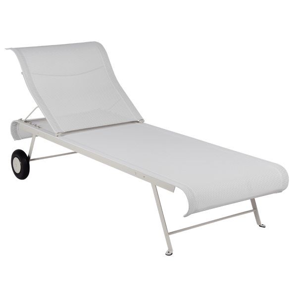 Dune sunlounger Stereo fabric Fermob Clay Grey-0