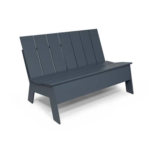 Picket low back double seater Charcoal Grey-0