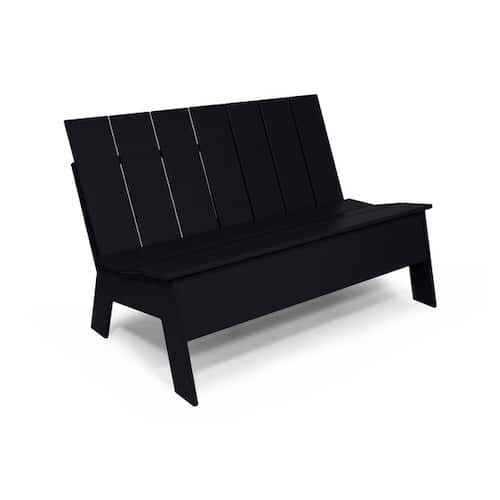 Picket low back double seater Black-0