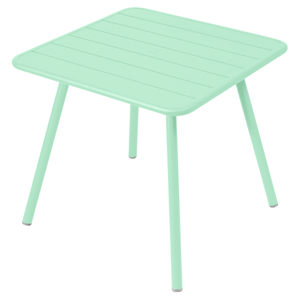 luxembourg vierkante tafel 80 cm met vier poten Fermob Opaline Green-0