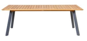 Traditional Teak Luna tafel aluminium poten